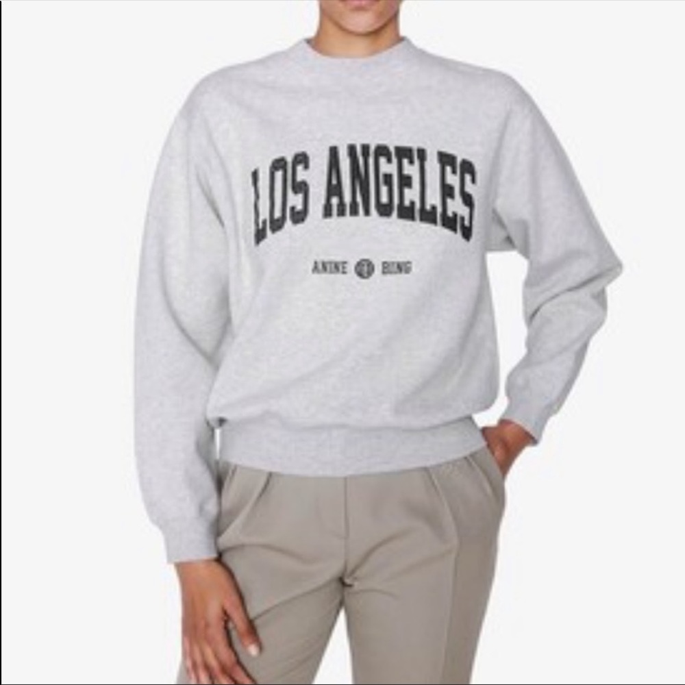 ISO Anine Bing Heather gray Los Angeles sweatshirt